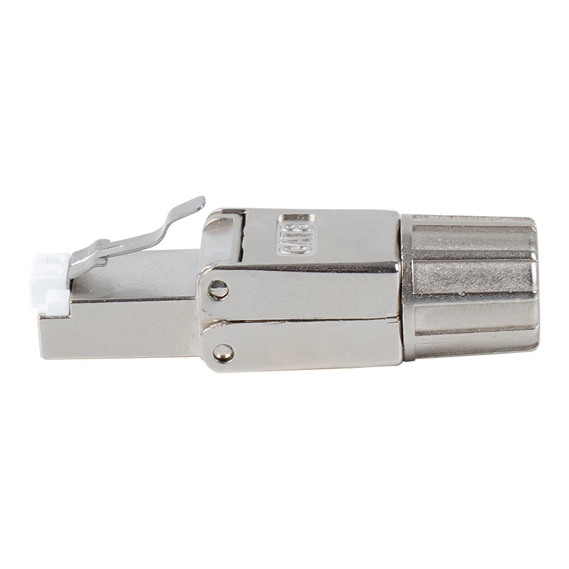 Ekranowana metalowa klamra Cat8 Beznarzędziowe złącze RJ45 RJ-G40S-2-C8 Ekranowana metalowa klamra Cat8 Beznarzędziowe złącze RJ45 RJ-G40S-2-C8