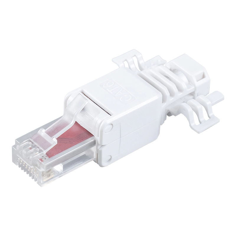 Nieekranowane, beznarzędziowe złącze RJ45 Cat6 (ze skrzydełkami) RJ-688X-C6