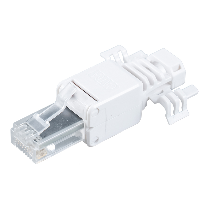Nieekranowane, beznarzędziowe złącze RJ45 Cat6A (ze skrzydełkami) RJ-688X-C6A