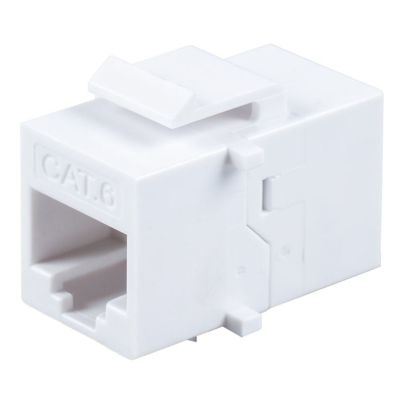 Nieekranowany łącznik liniowy RJ45 C6A (z czterema małymi wspornikami) SM-2033C6A