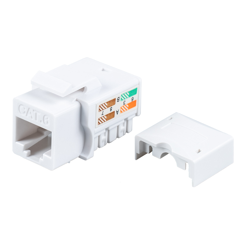 Nieekranowane gniazdo modułowe Cat6 90° SM-2053H8C6