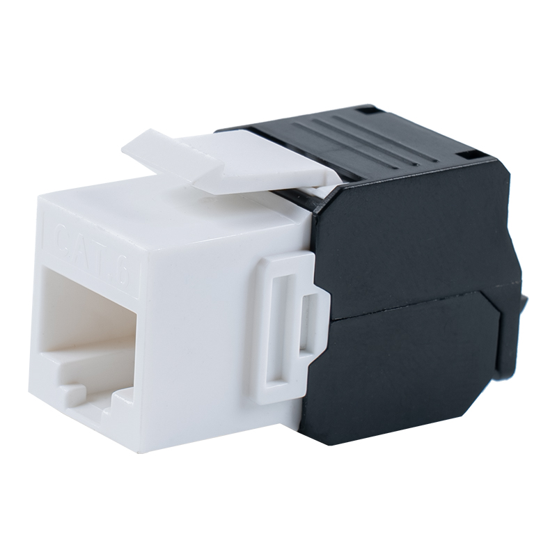 Nieekranowane gniazdo modułowe Cat6 180° bez użycia narzędzi (typ flip-open) SM-2336H8C6