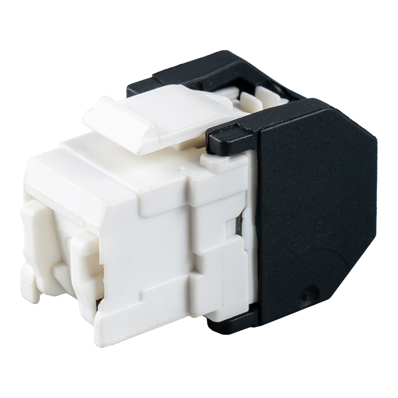 Nieekranowane gniazdo modułowe Cat6 180° bez użycia narzędzi (z przesłoną) SM-2399H8C6