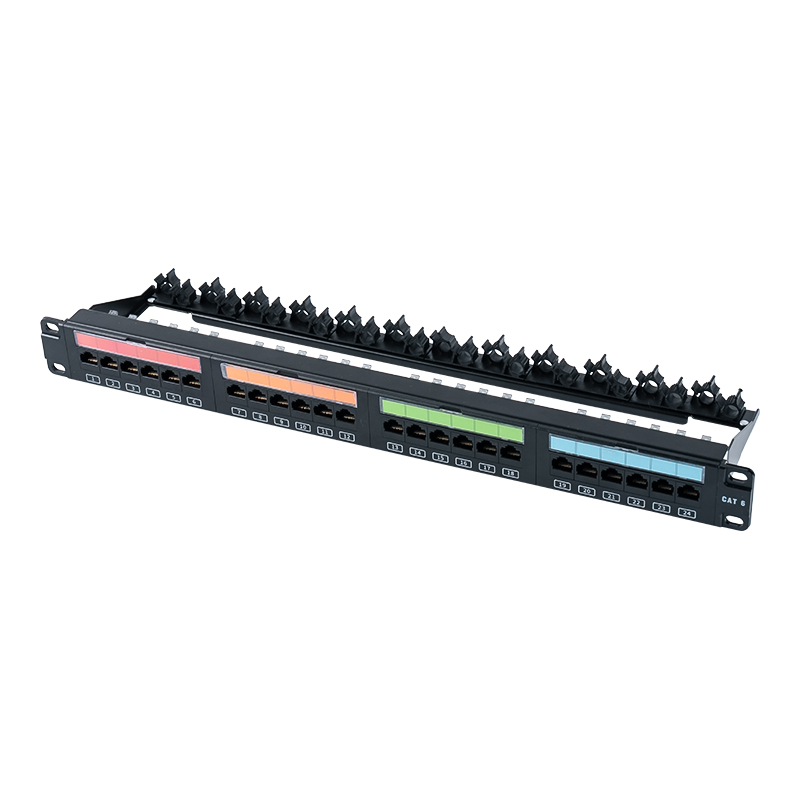 19-calowy nieekranowany stojak 1U z 24 portami (plastikowe okienko z klapką) SP-3405-24P