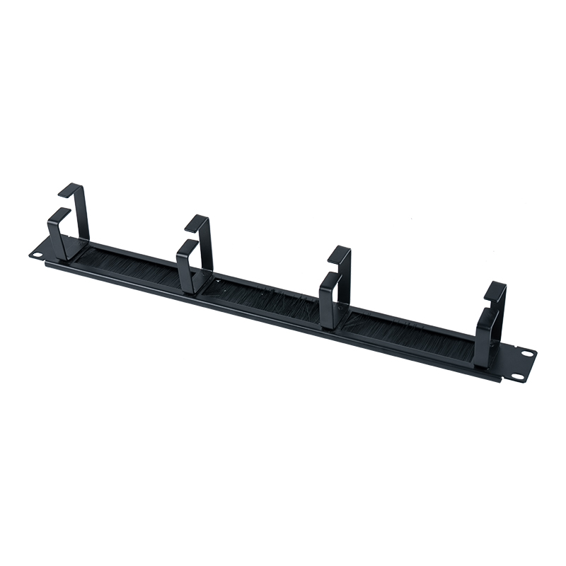 19-calowy plastikowy panel do zarządzania kablami z 4 pierścieniami (ze szczotką) SP-3804-1U
